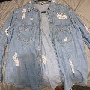 Jean button up